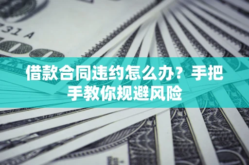 武汉借款合同违约怎么办？手把手教你规避风险