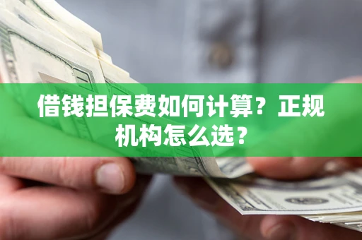 武汉借钱担保费如何计算？正规机构怎么选？