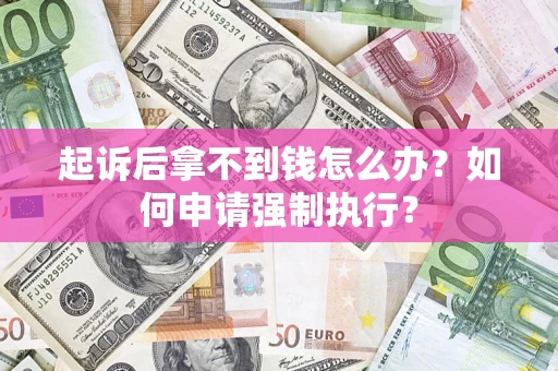 武汉起诉后拿不到钱怎么办？如何申请强制执行？
