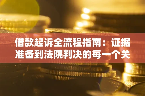 武汉借款起诉全流程指南：证据准备到法院判决的每一个关键步骤