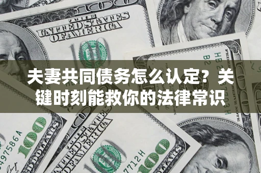 武汉夫妻共同债务怎么认定？关键时刻能救你的法律常识